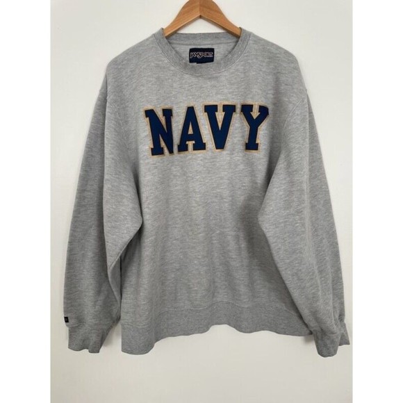 Vintate Navy Crewneck Sweater-Mens Xl-Embroidered - Picture 1 of 2
